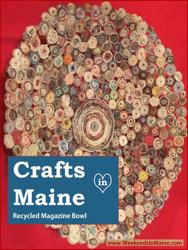 Recycled Magazine Circles Paper Bowl